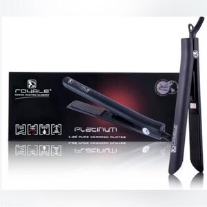 ROYALE Platinum Genius Heating Element Flat Iron Luxury 1.25 inch -Ceramic -NIB